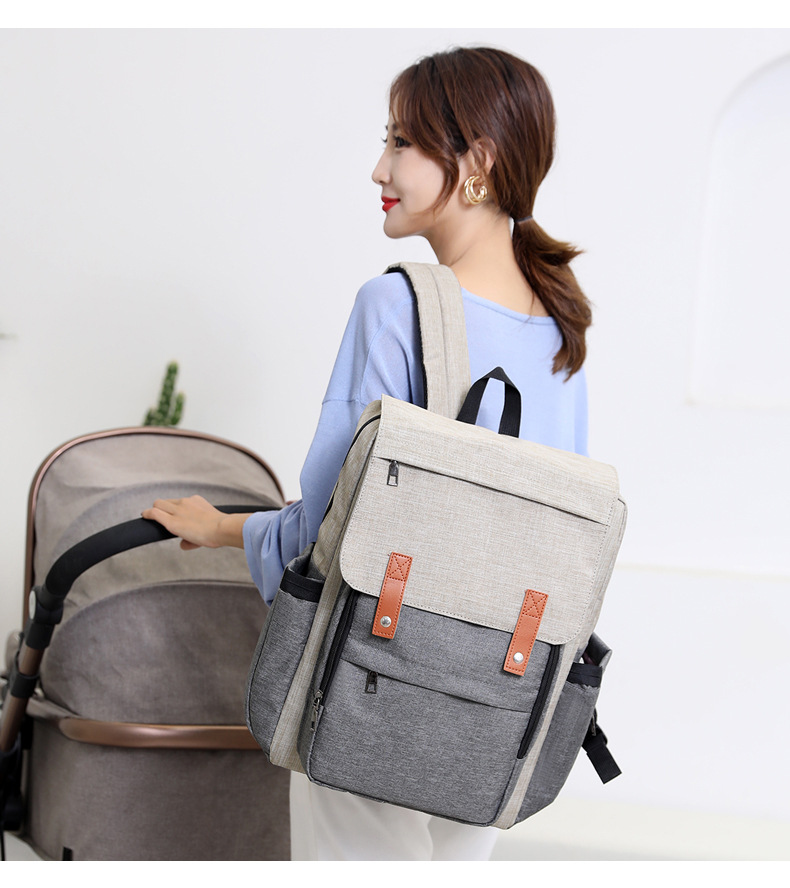 Factory Mummy Bag Large Capacity Multi-Functional Fashion Backpack Baby Diaper Bag Waterproof Maternity Bottle Diaper Backpack Customization Factory Mummy Bag Large Capacity Multi-Functional Fashion Backpack Baby Diaper Bag Waterproof Maternity Bottle Diaper Backpack Customization