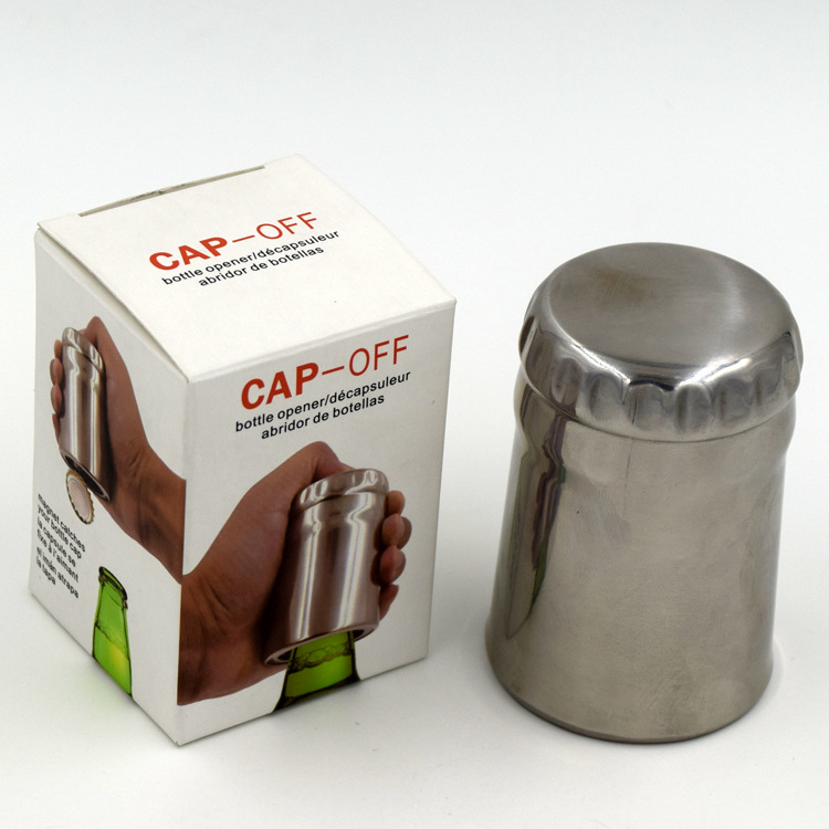 A bottle of beer bottle opener head shape automatic multifunctional bottle opener magnet A bottle of beer bottle opener head shape automatic multifunctional bottle opener magnet
