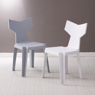 New Nordic Modern Simple Plastic Casual Chair Home Creative Negotiation Table and Chair Backrest Dining Chair Stool
