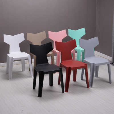 New Nordic Modern Simple Plastic Casual Chair Home Creative Negotiation Table and Chair Backrest Dining Chair Stool