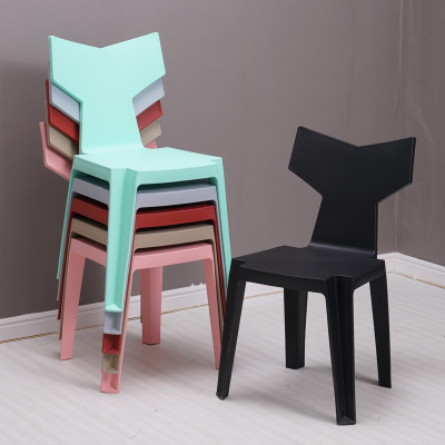New Nordic Modern Simple Plastic Casual Chair Home Creative Negotiation Table and Chair Backrest Dining Chair Stool