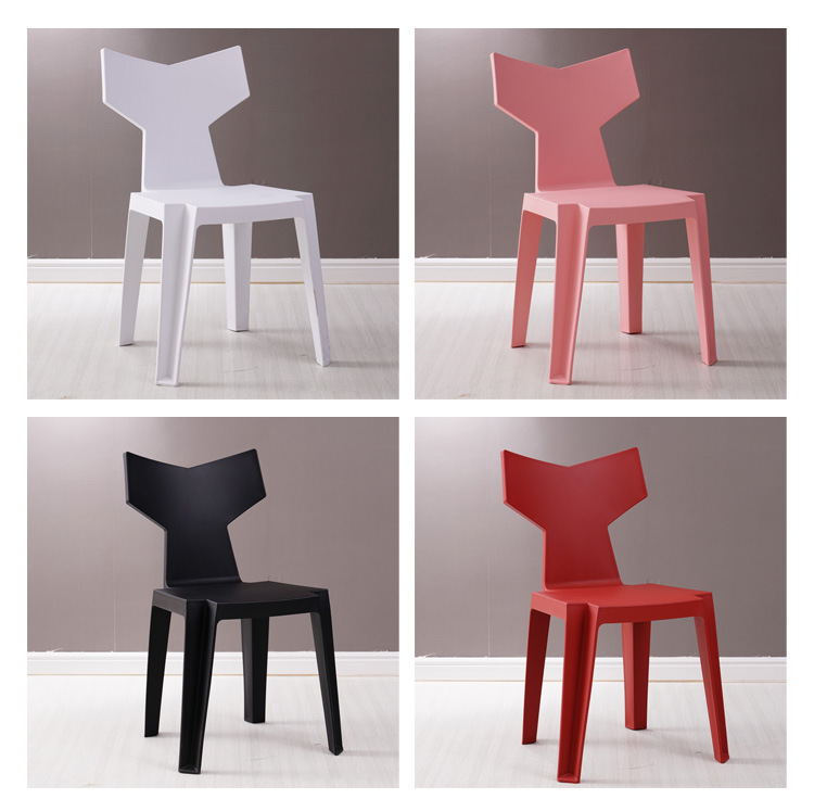 New Nordic Modern Simple Plastic Casual Chair Home Creative Negotiation Table and Chair Backrest Dining Chair Stool