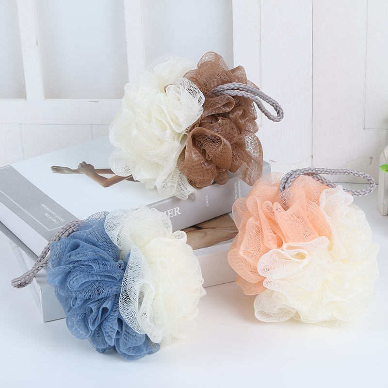European color bath ball large bath ball girls washcloth bath ball flower bath products