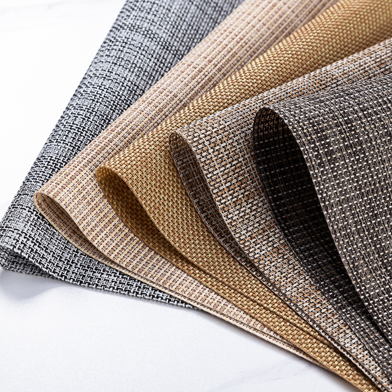 Placemat PVC Japanese and European Style Table Mat Non-Slip Waterproof Wash-Free and Environmentally Friendly Heat Proof Mat Western-Style Placemat Placemat Bowl Coaster Cup Coaster