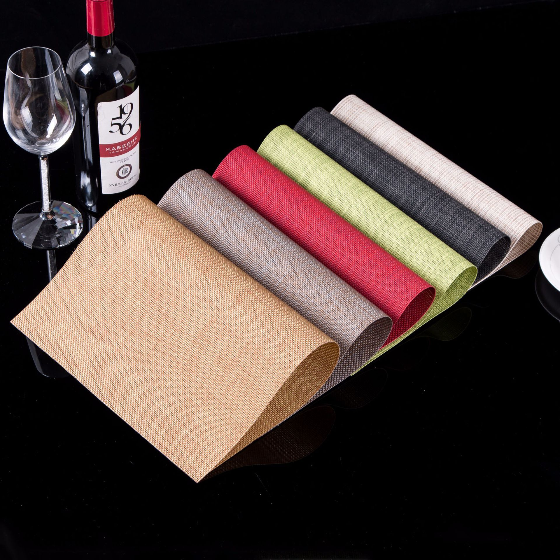 Placemat PVC Japanese and European Style Table Mat Non-Slip Waterproof Wash-Free and Environmentally Friendly Heat Proof Mat Western-Style Placemat Placemat Bowl Coaster Cup Coaster Placemat PVC Japanese and European Style Table Mat Non-Slip Waterproof Wash-Free and Environmentally Friendly Heat Proof Mat Western-Style Placemat Placemat Bowl Coaster Cup Coaster