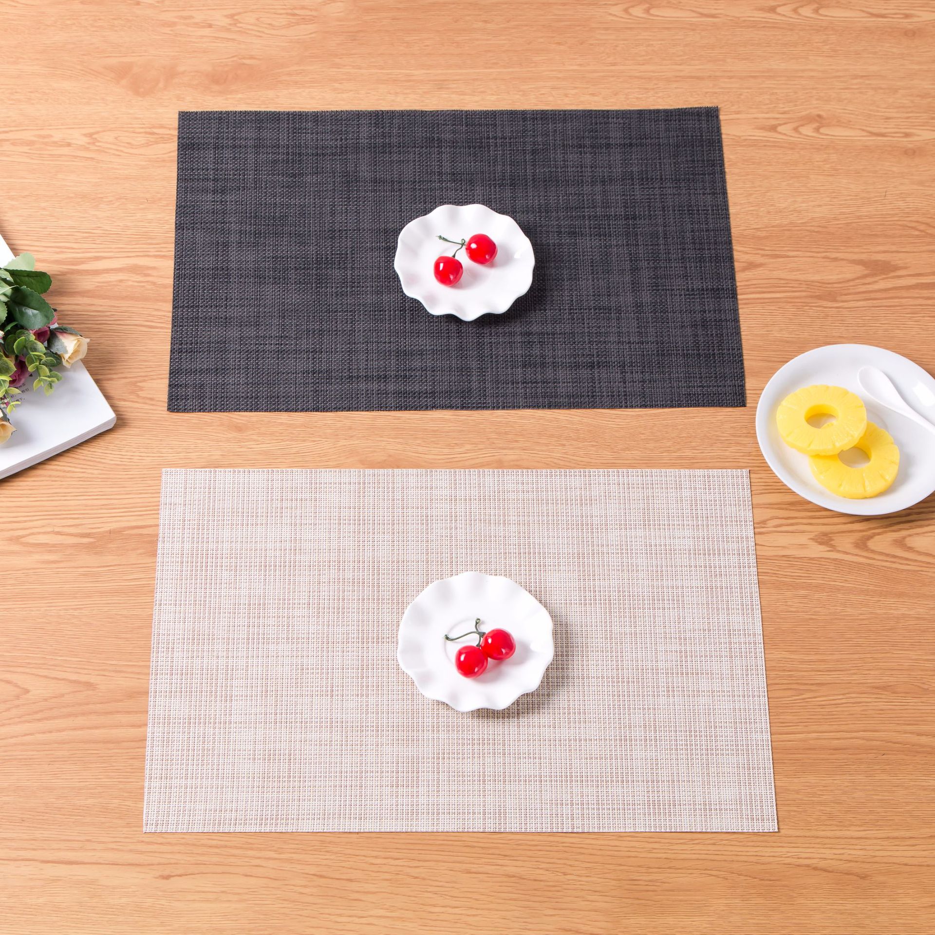 Placemat PVC Japanese and European Style Table Mat Non-Slip Waterproof Wash-Free and Environmentally Friendly Heat Proof Mat Western-Style Placemat Placemat Bowl Coaster Cup Coaster Placemat PVC Japanese and European Style Table Mat Non-Slip Waterproof Wash-Free and Environmentally Friendly Heat Proof Mat Western-Style Placemat Placemat Bowl Coaster Cup Coaster