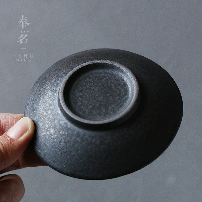 Stoneware Kiln Transmutation Ceramic Coaster Japanese Heat Insulation Non-Slip Mat Teacup Mat Cup Saucer Kung Fu Tea Ceremony Utensil Saucer