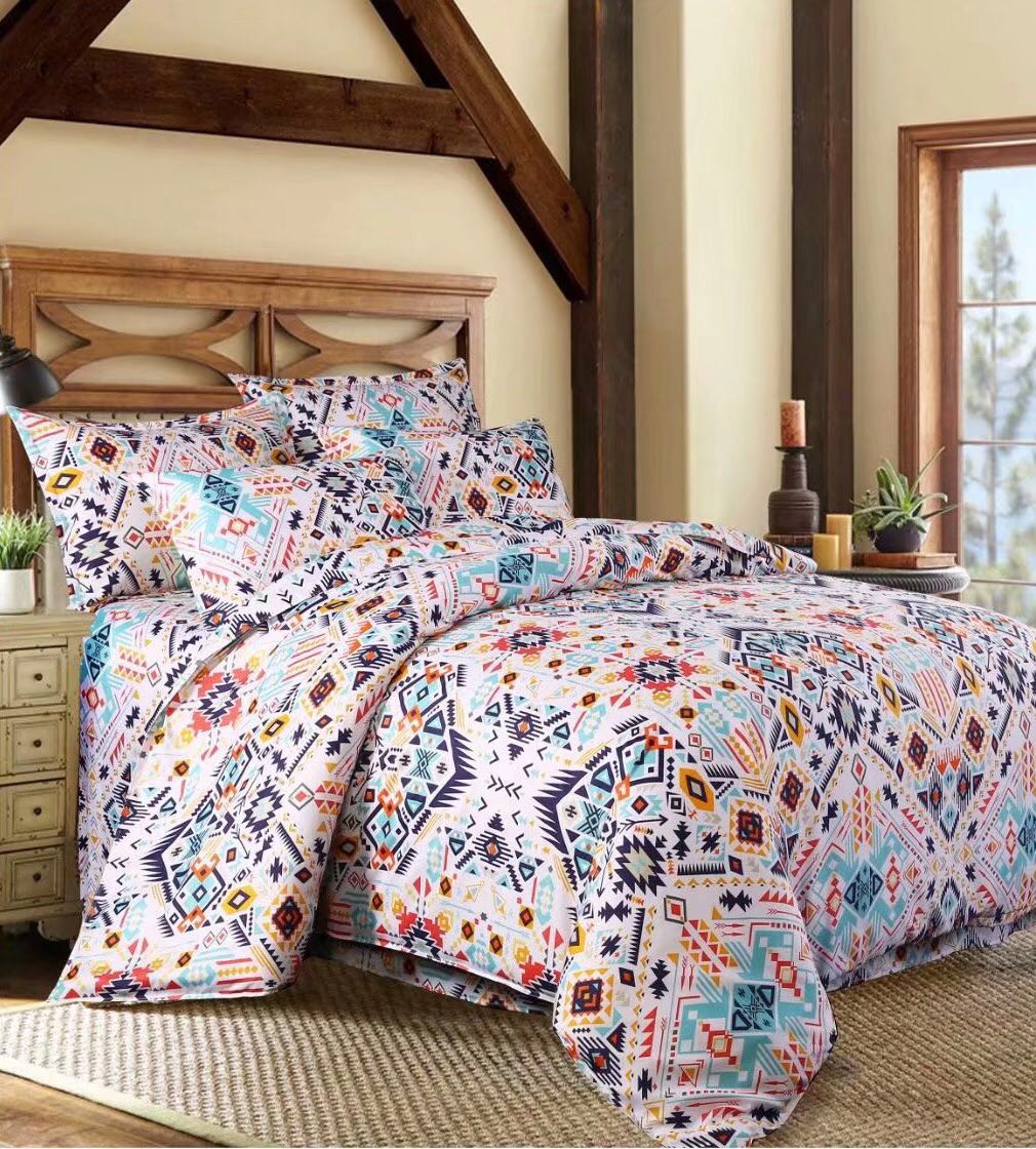boho stripe bedding set ethnic vintag