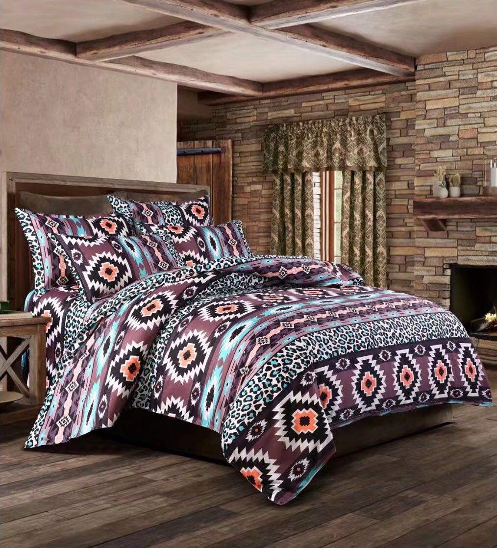 boho stripe bedding set ethnic vintag