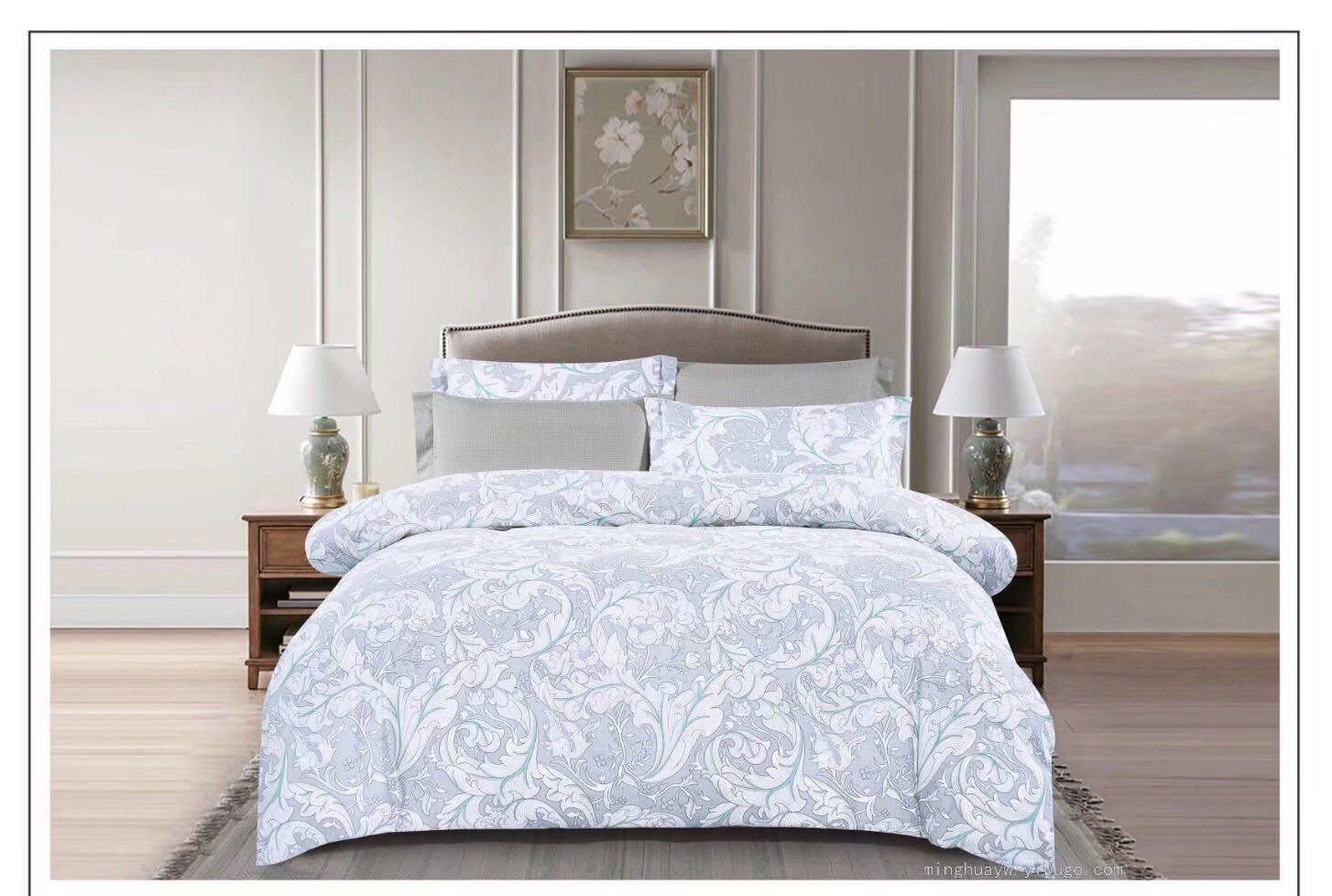 European-Style Four-Piece Bedding Set with Simple European Patterns Can Be Customized European-Style Four-Piece Bedding Set with Simple European Patterns Can Be Customized