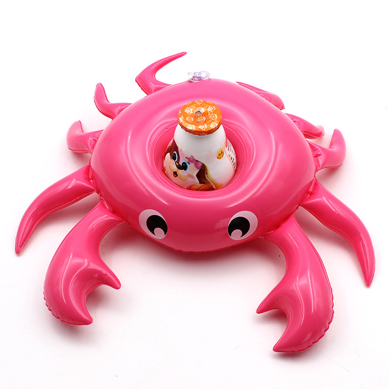 Spot PVC Inflatable Water Sports Goods Flamingo Coaster Inflatable Water Floating Beverage Cup Holder Cup Holder Wholesale