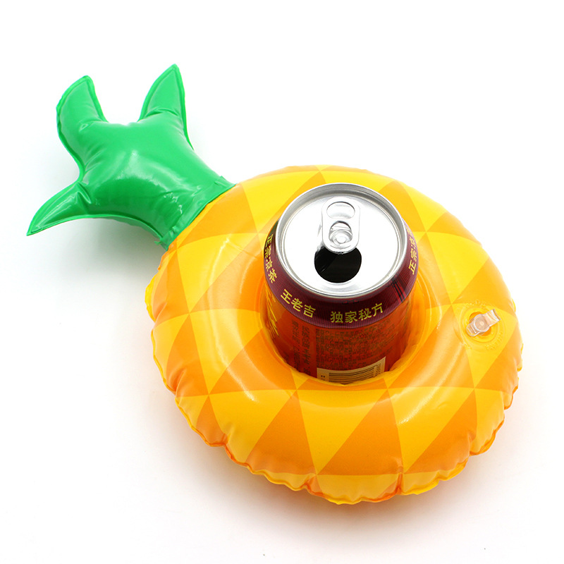 Spot PVC Inflatable Water Sports Goods Flamingo Coaster Inflatable Water Floating Beverage Cup Holder Cup Holder Wholesale