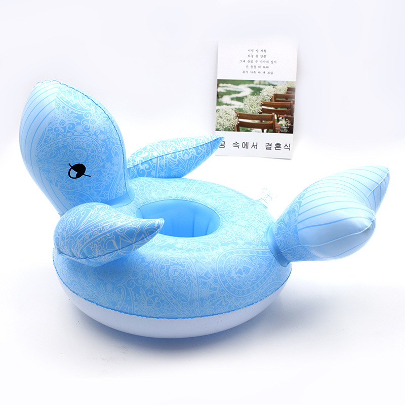 Spot PVC Inflatable Water Sports Goods Flamingo Coaster Inflatable Water Floating Beverage Cup Holder Cup Holder Wholesale