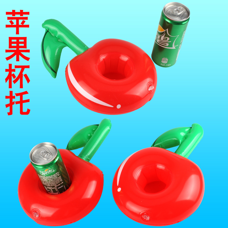 Spot PVC Inflatable Water Sports Goods Flamingo Coaster Inflatable Water Floating Beverage Cup Holder Cup Holder Wholesale