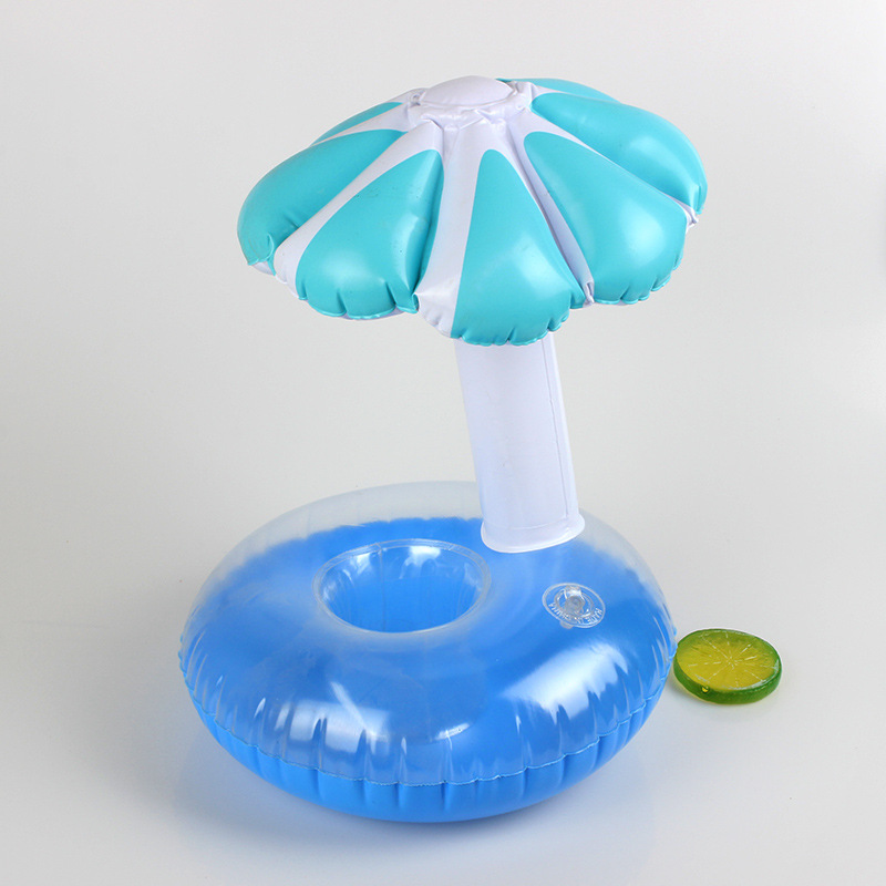 Spot PVC Inflatable Water Sports Goods Flamingo Coaster Inflatable Water Floating Beverage Cup Holder Cup Holder Wholesale