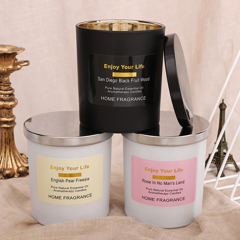 New Color Glass Aromatherapy Candle Fresh Air Toilet Candlestick Home Decoration Empty Glass Bottle Candle Cup