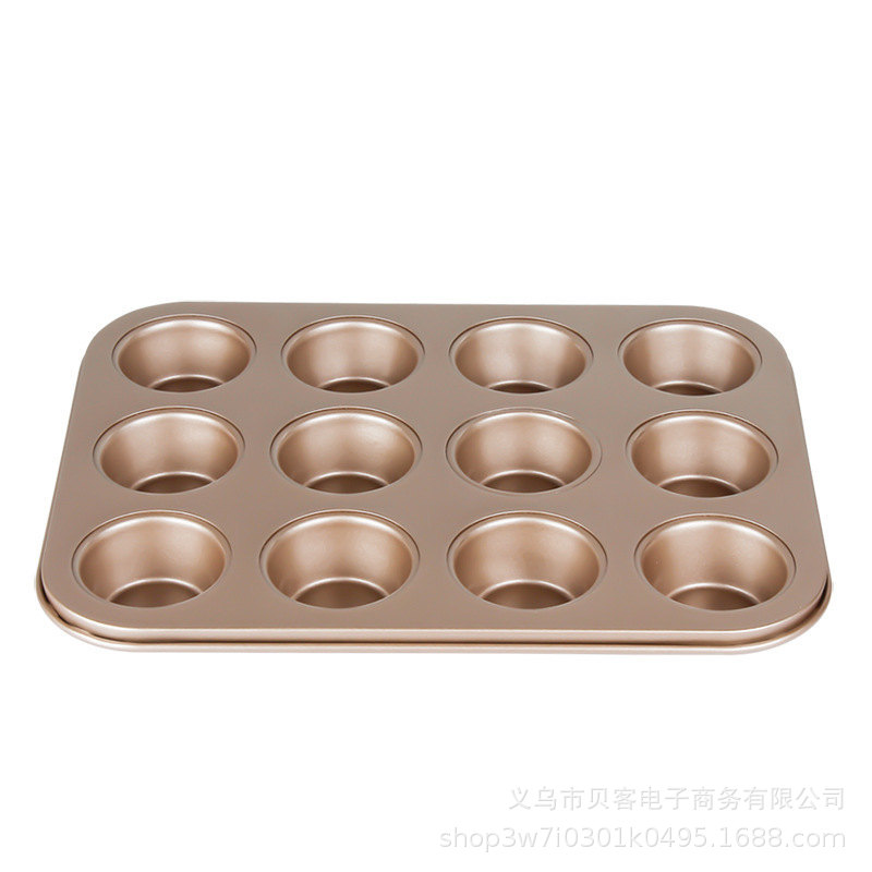 Baking Mold 12-Piece round Non-Stick Cake Mold Large Baking Pan Muffin Cake Paper Tray Baking Mold Household