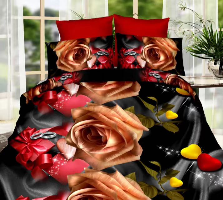 7D Printed Four-Piece Bedding Set Foreign Trade Kit Bedspread Duvet Cover Fitted Sheet New Product 7D Printed Four-Piece Bedding Set Foreign Trade Kit Bedspread Duvet Cover Fitted Sheet New Product