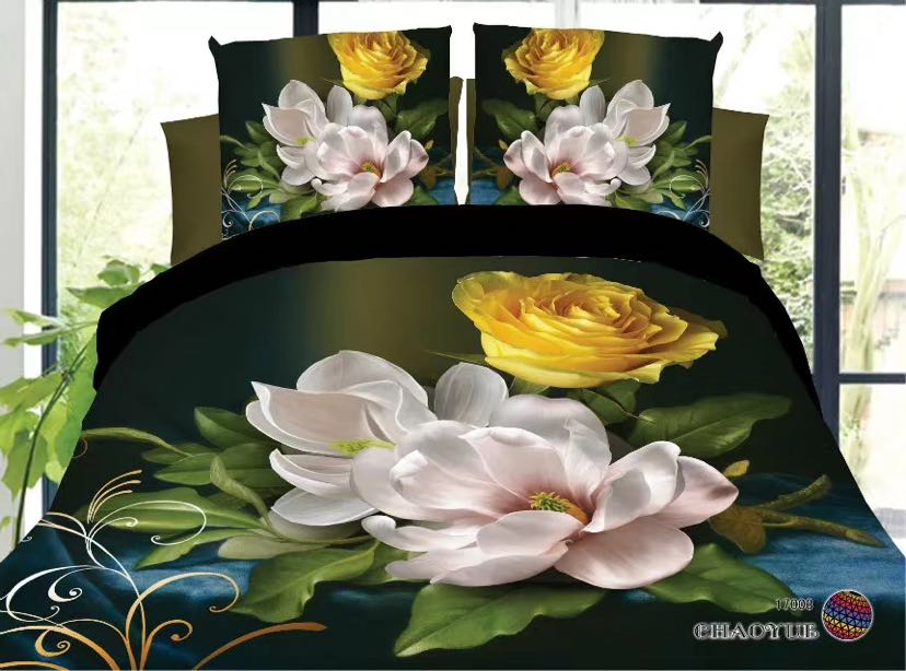7D Printed Four-Piece Bedding Set Foreign Trade Kit Bedspread Duvet Cover Fitted Sheet New Product 7D Printed Four-Piece Bedding Set Foreign Trade Kit Bedspread Duvet Cover Fitted Sheet New Product