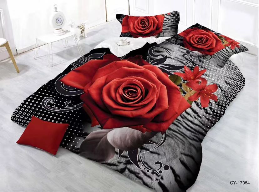 7D Printed Four-Piece Bedding Set Foreign Trade Kit Bedspread Duvet Cover Fitted Sheet New Product 7D Printed Four-Piece Bedding Set Foreign Trade Kit Bedspread Duvet Cover Fitted Sheet New Product