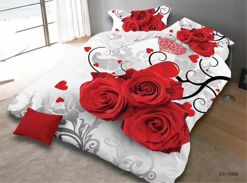 7D Printed Four-Piece Bedding Set Foreign Trade Kit Bedspread Duvet Cover Fitted Sheet New Product 7D Printed Four-Piece Bedding Set Foreign Trade Kit Bedspread Duvet Cover Fitted Sheet New Product
