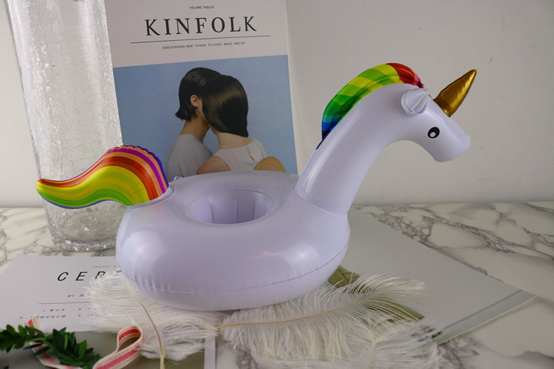 Unicorn Cup-holders, inflatable water coaster floating drink cup-holders, are available from stock on Instagram