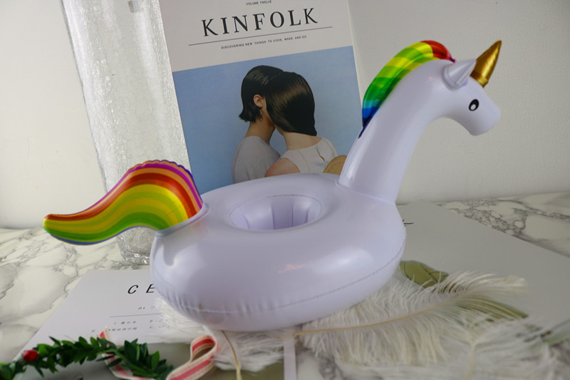 Unicorn Cup-holders, inflatable water coaster floating drink cup-holders, are available from stock on Instagram