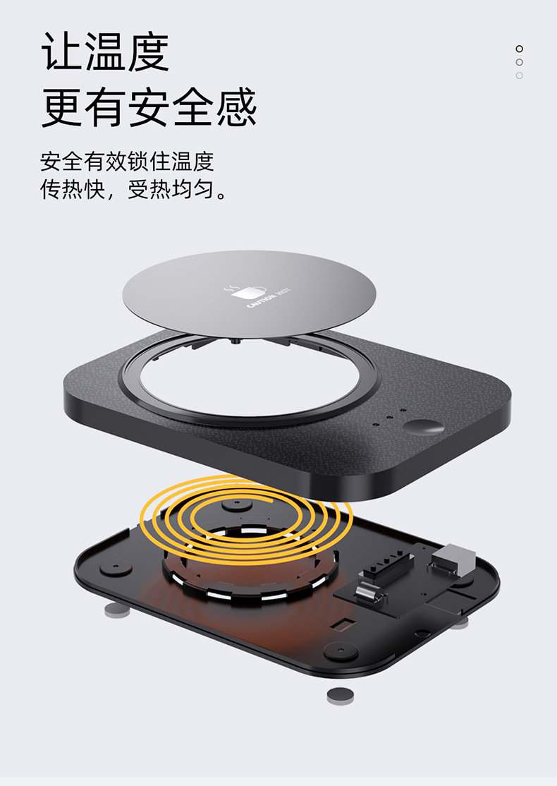 Smart Warm Cup Insulated Coaster Base Water Cup Heater Office Coffee Ceramic Cup Household Milk Heater