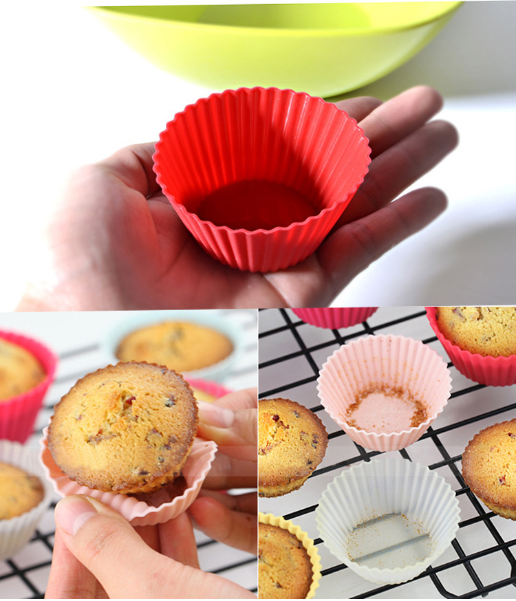 Muffin Cup Colorful round Silicone Cake Mold Puff Gel Mold Soap Mold Muffin Cup Baking Mold Muffin Cup Colorful round Silicone Cake Mold Puff Gel Mold Soap Mold Muffin Cup Baking Mold