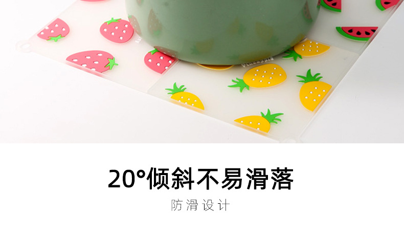 Fruit Cartoon Heat Proof Mat Household Coaster Bowl Mat Kitchen Silicone Heat Resistant Placemat Dish Plate Tea Cup Dining Table Cushion