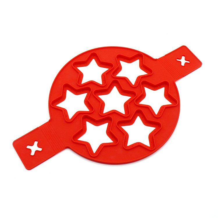 Spot Goods Seven-Hole Multi-Functional Silicone Cake Mold Kitchen Egg Omelette Maker Multi-Shape Pancake Baking Utensils