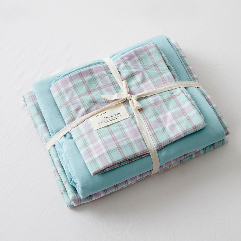 New Cotton USA Series Four-Piece Bedding Set Simple Nordic Quilt Cover Bed Sheet and Pillowcase