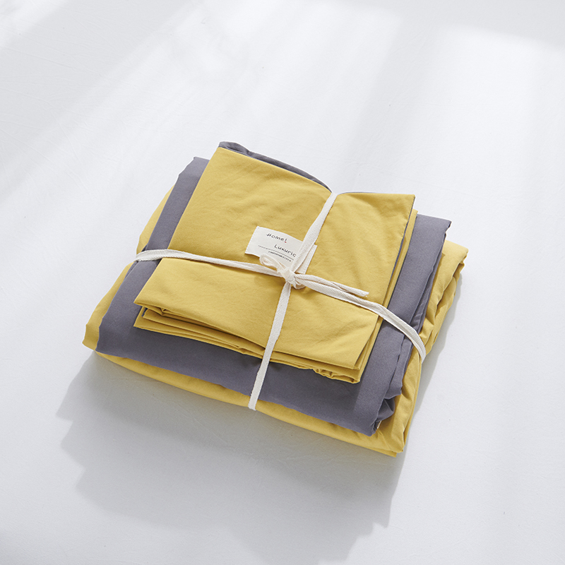 New Cotton USA Series Four-Piece Bedding Set Simple Nordic Quilt Cover Bed Sheet and Pillowcase