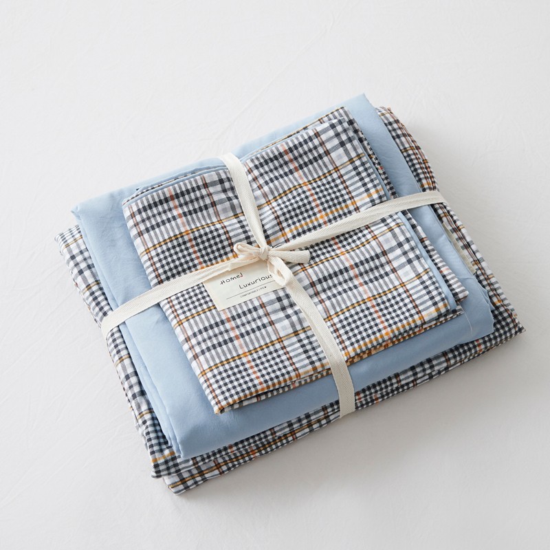 New Cotton USA Series Four-Piece Bedding Set Simple Nordic Quilt Cover Bed Sheet and Pillowcase