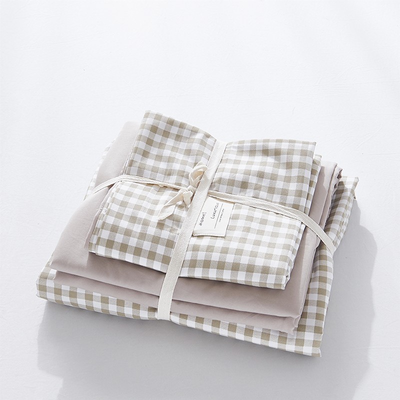 New Cotton USA Series Four-Piece Bedding Set Simple Nordic Quilt Cover Bed Sheet and Pillowcase