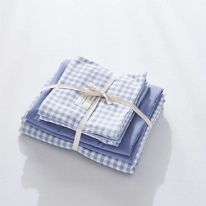 New Cotton USA Series Four-Piece Bedding Set Simple Nordic Quilt Cover Bed Sheet and Pillowcase