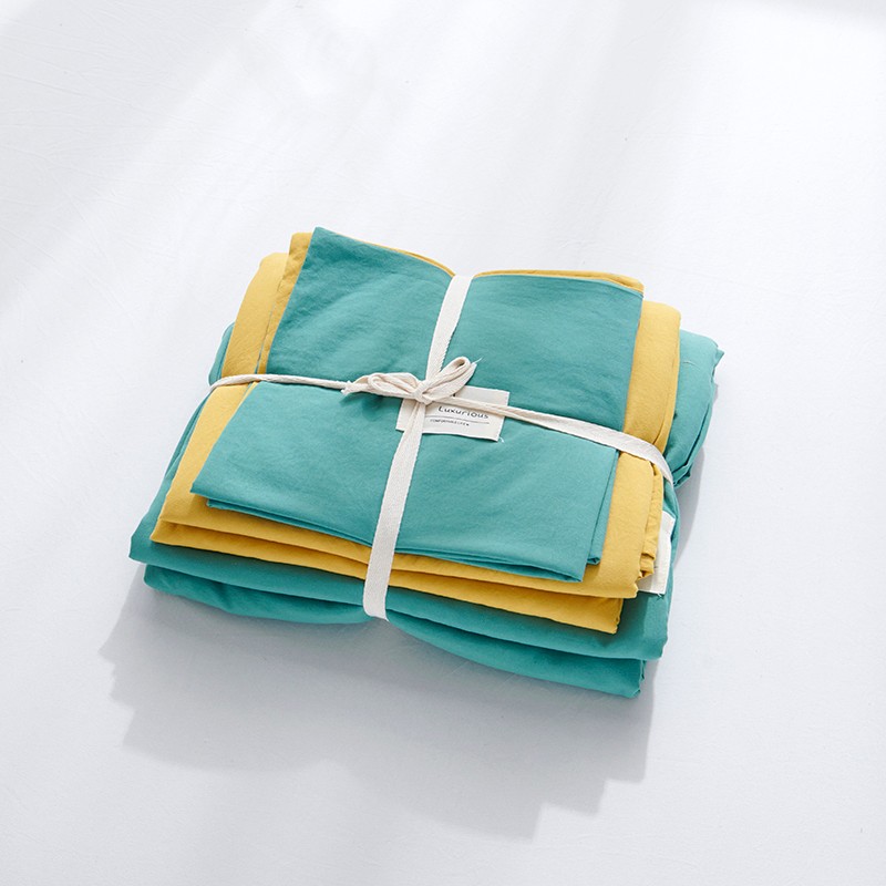 New Cotton USA Series Four-Piece Bedding Set Simple Nordic Quilt Cover Bed Sheet and Pillowcase