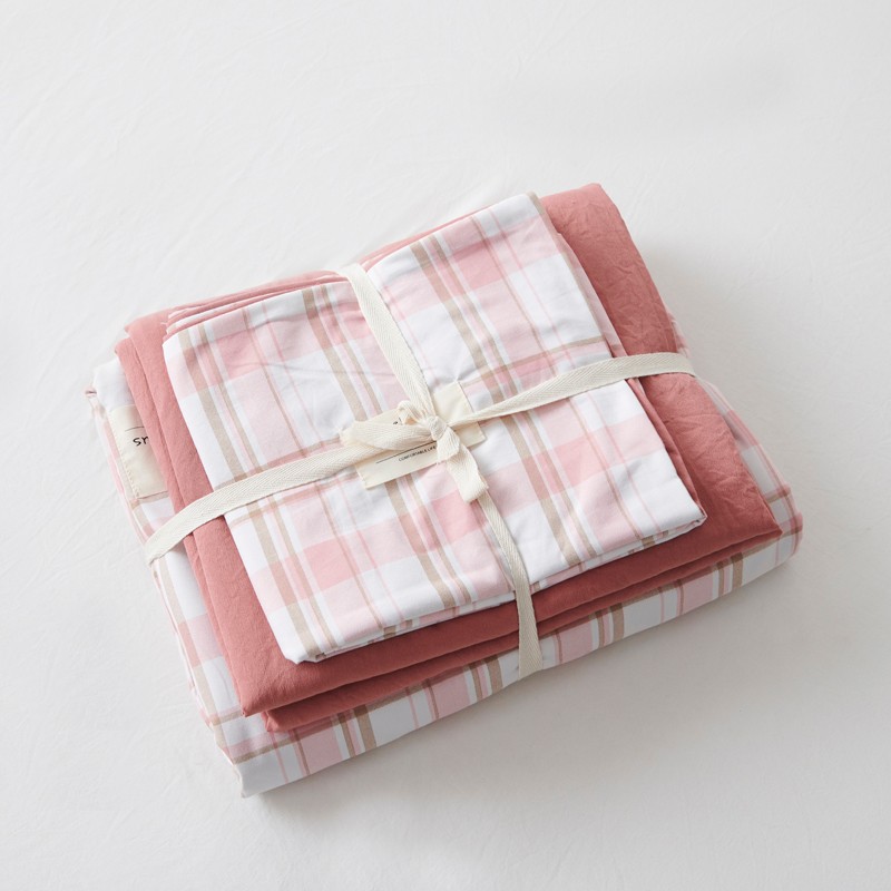 New Cotton USA Series Four-Piece Bedding Set Simple Nordic Quilt Cover Bed Sheet and Pillowcase