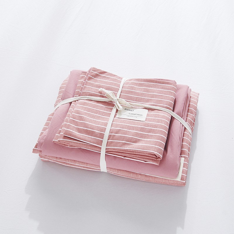 New Cotton USA Series Four-Piece Bedding Set Simple Nordic Quilt Cover Bed Sheet and Pillowcase