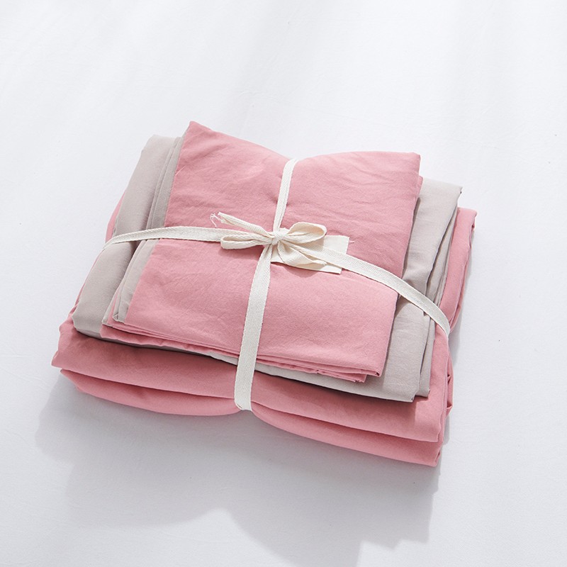 New Cotton USA Series Four-Piece Bedding Set Simple Nordic Quilt Cover Bed Sheet and Pillowcase