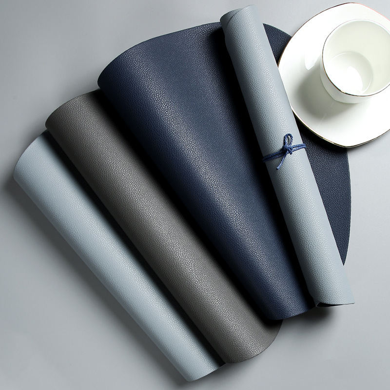 Spot PU Leather European-Style Insulation Placemat Triangle Dining Table Cushion Non-Slip and Oilproof Western Food Placemat Bowl Coaster Cup Coaster