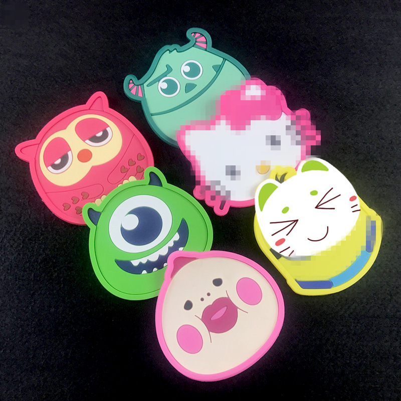 0398 Silicone Cup Mat Cute Creative Cartoon Anti-Scald Non-Slip Mat Non-Slip Dining Table Coaster Heat Proof Mat Teacup Mat