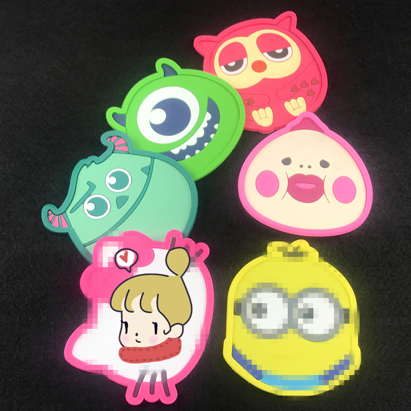 0398 Silicone Cup Mat Cute Creative Cartoon Anti-Scald Non-Slip Mat Non-Slip Dining Table Coaster Heat Proof Mat Teacup Mat