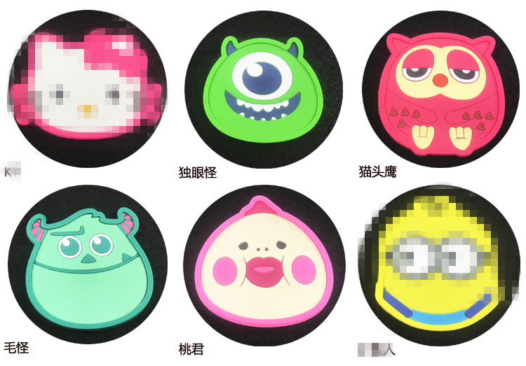0398 Silicone Cup Mat Cute Creative Cartoon Anti-Scald Non-Slip Mat Non-Slip Dining Table Coaster Heat Proof Mat Teacup Mat
