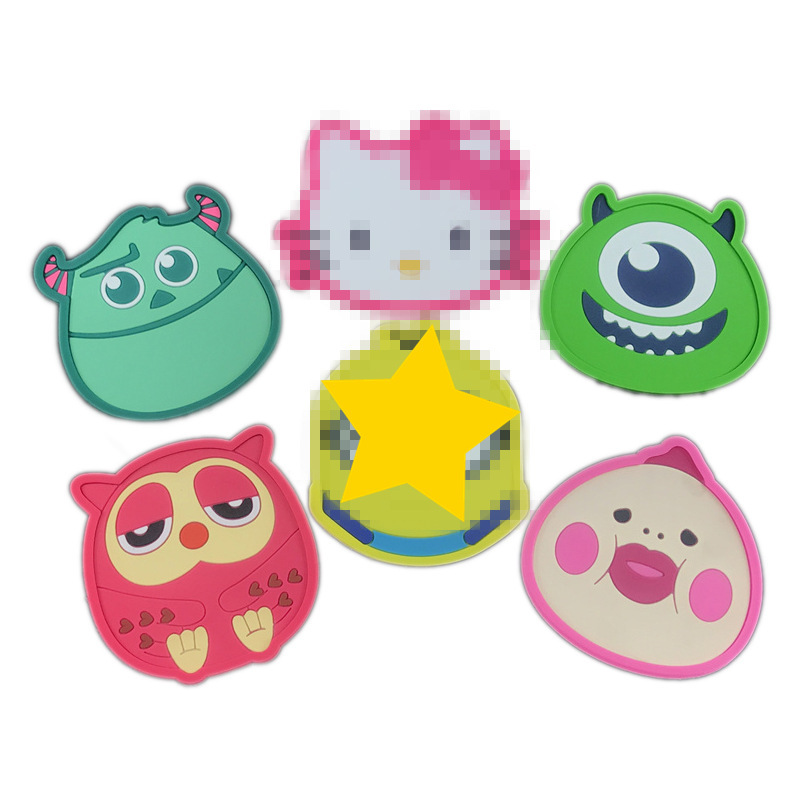 0398 Silicone Cup Mat Cute Creative Cartoon Anti-Scald Non-Slip Mat Non-Slip Dining Table Coaster Heat Proof Mat Teacup Mat