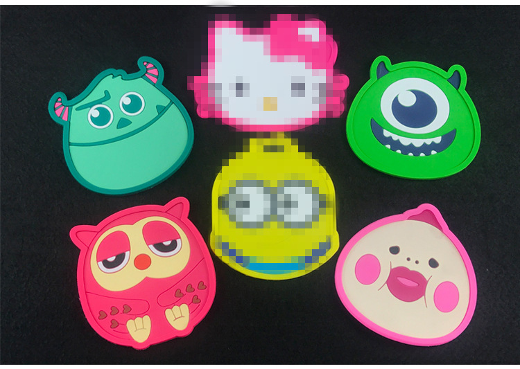 0398 Silicone Cup Mat Cute Creative Cartoon Anti-Scald Non-Slip Mat Non-Slip Dining Table Coaster Heat Proof Mat Teacup Mat