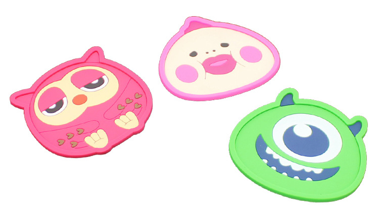0398 Silicone Cup Mat Cute Creative Cartoon Anti-Scald Non-Slip Mat Non-Slip Dining Table Coaster Heat Proof Mat Teacup Mat