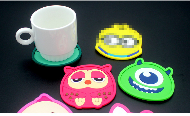 0398 Silicone Cup Mat Cute Creative Cartoon Anti-Scald Non-Slip Mat Non-Slip Dining Table Coaster Heat Proof Mat Teacup Mat