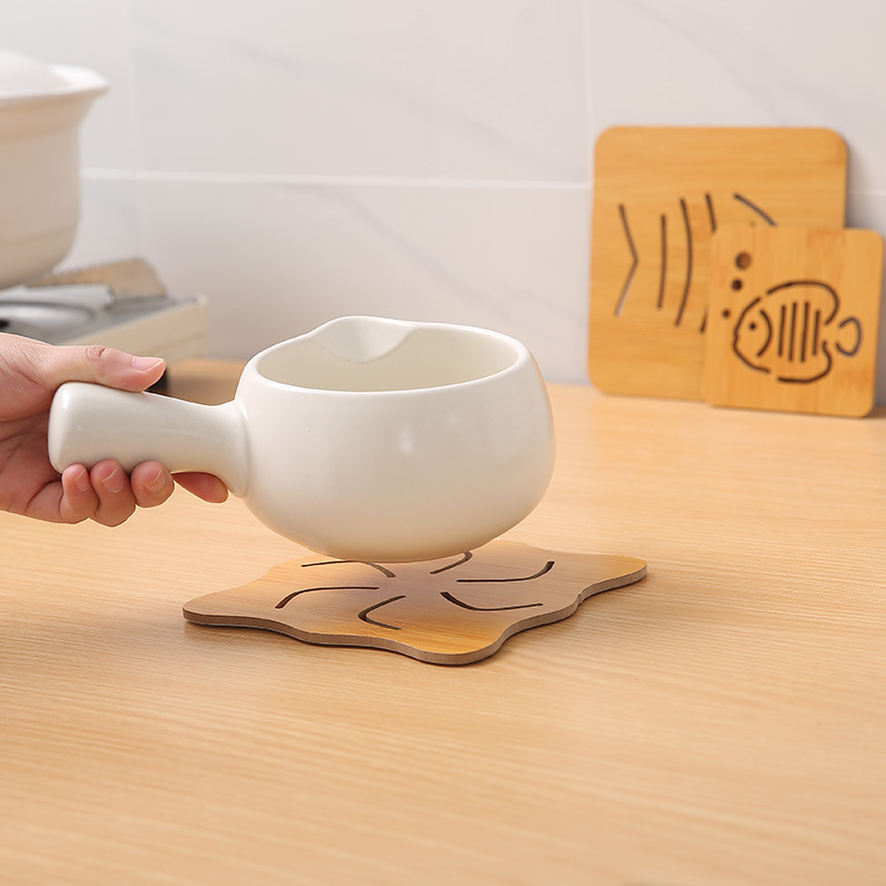 Home Wooden Cartoon Heat Proof Mat Dining Table Cushion Non-Slip Pot Mat Creative Cute Mat Teacup Mat Bowl Coaster Cup Coaster