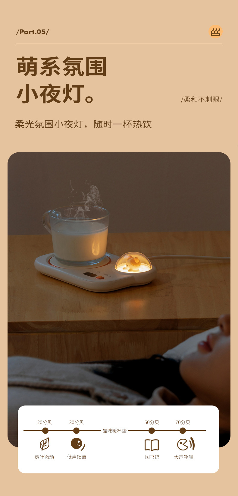 Heating Cup Warming Holder Automatic Thermal Cup Pad Milk 55 Degree Adjustment Timing Insulated Coaster Gift Manufacturer